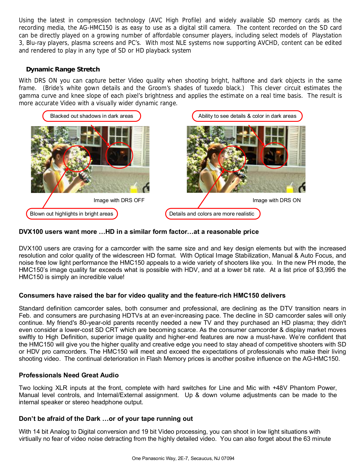 PDF manual for Panasonic Camcorders AG-HMC150